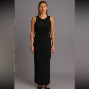 {Laurence Kazar} Vintage Black Beaded Silk Gown M TIMELESS